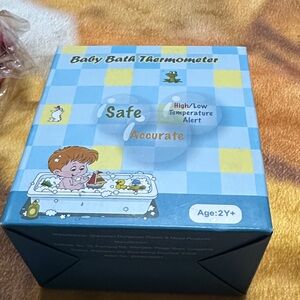 Blue Baby Bath Thermometer with High/Low Alert